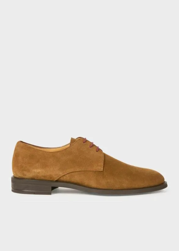 Paul Smith Derby Shoes Suede 039Bayard039 Derby Shoes Tan 8211 Mens