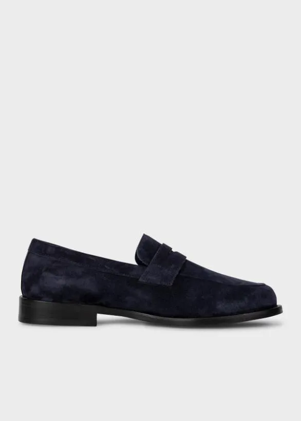 Paul Smith Formal Suede 039Domingo039 Loafers Navy 8211 Mens
