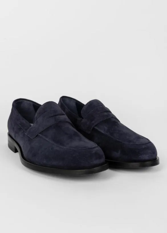 Paul Smith Formal Suede 039Domingo039 Loafers Navy 8211 Mens