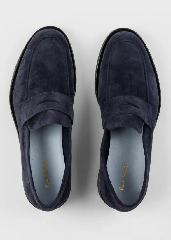 Paul Smith Formal Suede 039Domingo039 Loafers Navy 8211 Mens