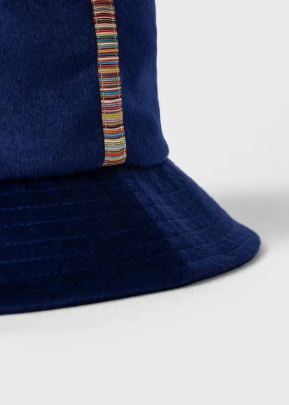 Paul Smith Hats and Gloves CashmereBlend Bucket Hat Blue 8211 Mens