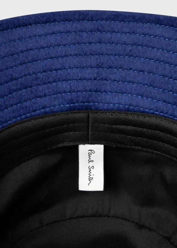Paul Smith Hats and Gloves CashmereBlend Bucket Hat Blue 8211 Mens