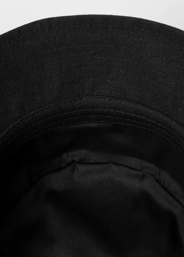 Paul Smith Hats and Gloves Linen Signature Stripe Trim Bucket Hat Black 8211 Mens