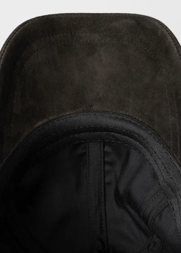 Paul Smith Hats and Gloves Suede Baseball Cap Black 8211 Mens