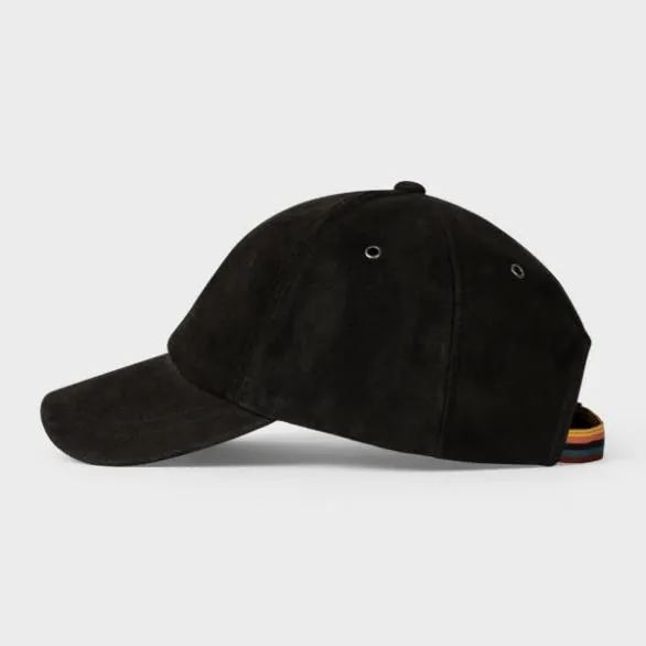 Paul Smith Hats and Gloves Suede Baseball Cap Black 8211 Mens