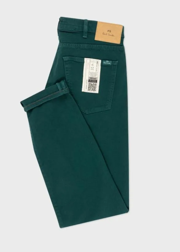 Paul Smith Jeans GarmentDyed Organic CottonStretch Jeans Petrol 8211 Mens