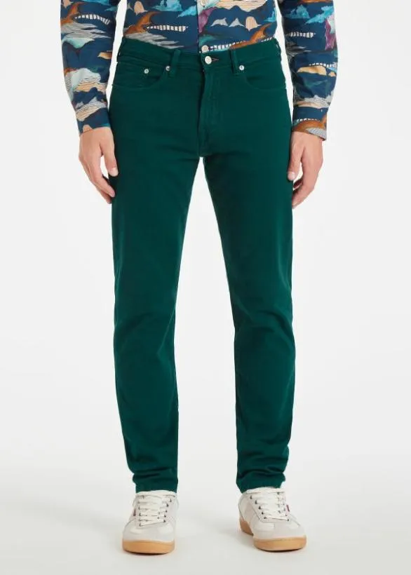 Paul Smith Jeans GarmentDyed Organic CottonStretch Jeans Petrol 8211 Mens