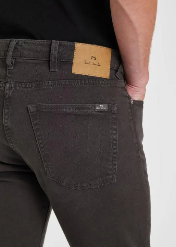 Paul Smith Jeans TaperedFit GarmentDyed Jeans Dark Grey 8211 Mens