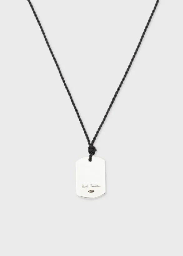 Paul Smith Jewellery and Keyrings Necklace With Silver Tag Navy 8211 Mens