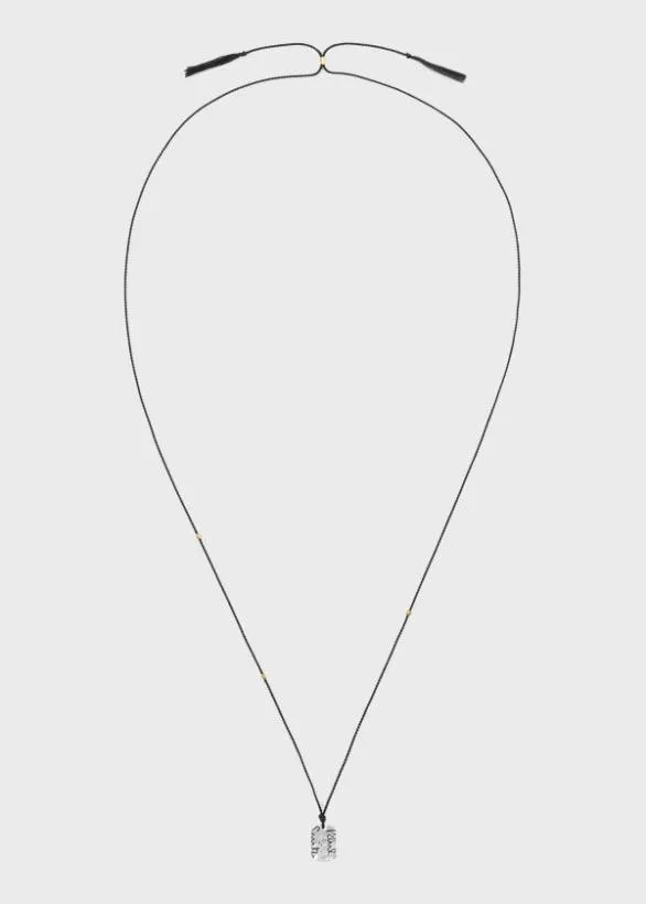 Paul Smith Jewellery and Keyrings Necklace With Silver Tag Navy 8211 Mens