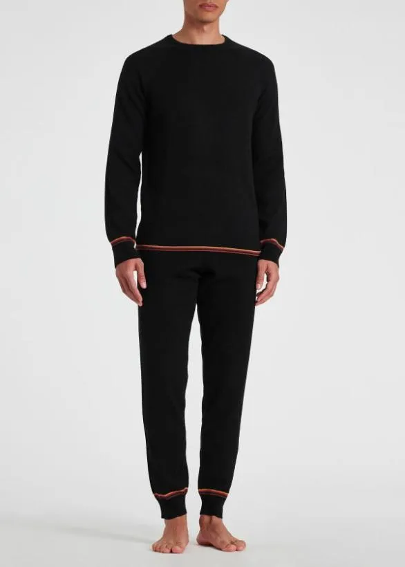 Paul Smith Loungewear Knitted Lounge Pants Black 8211 Mens