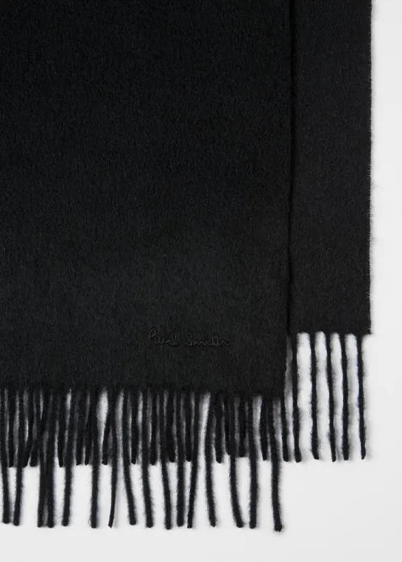 Paul Smith Monogrammed Gifts Cashmere Scarf Black 8211 MensWomens