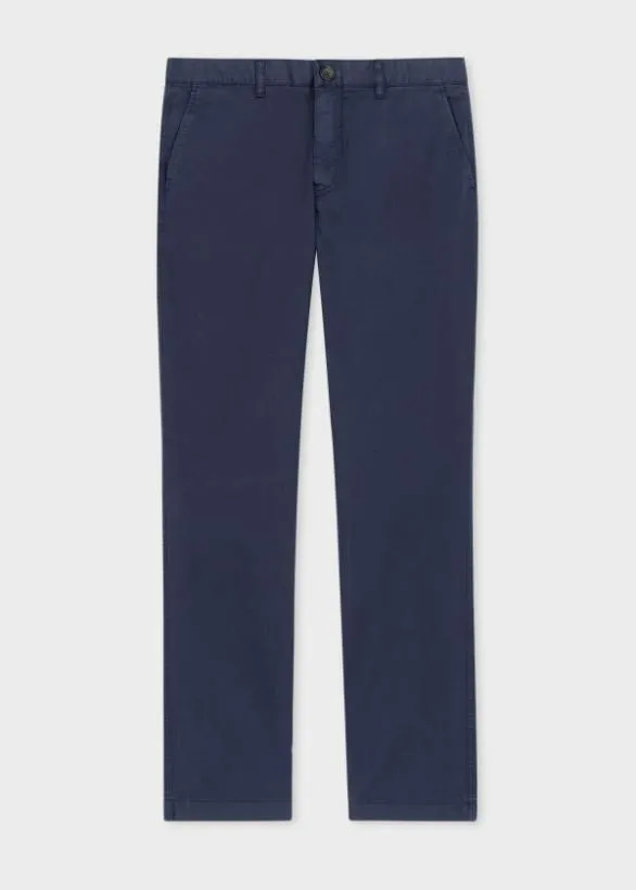 Paul Smith Pants Cotton Twill Chinos Navy 8211 Mens