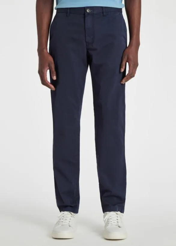 Paul Smith Pants Cotton Twill Chinos Navy 8211 Mens