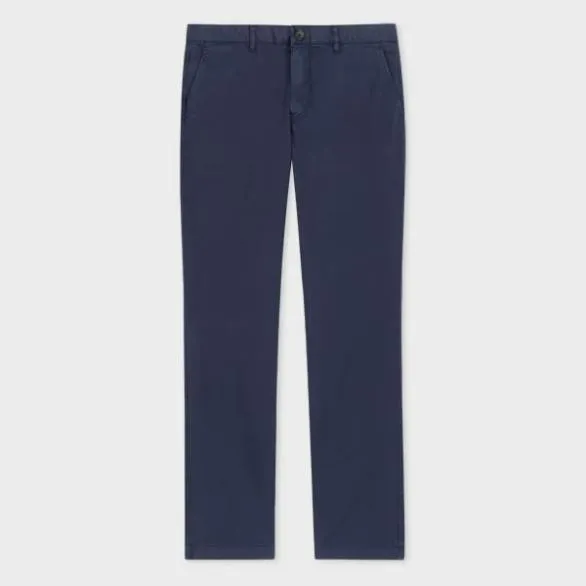 Paul Smith Pants Cotton Twill Chinos Navy 8211 Mens