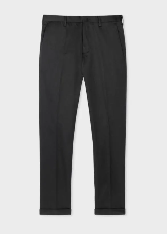 Paul Smith Pants SlimFit StretchCotton Chinos Charcoal Grey 8211 Mens
