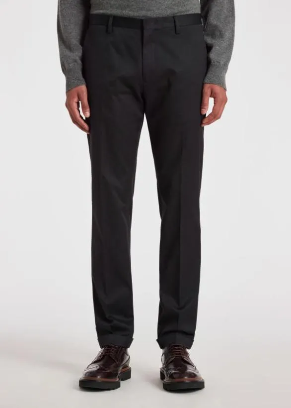 Paul Smith Pants SlimFit StretchCotton Chinos Charcoal Grey 8211 Mens