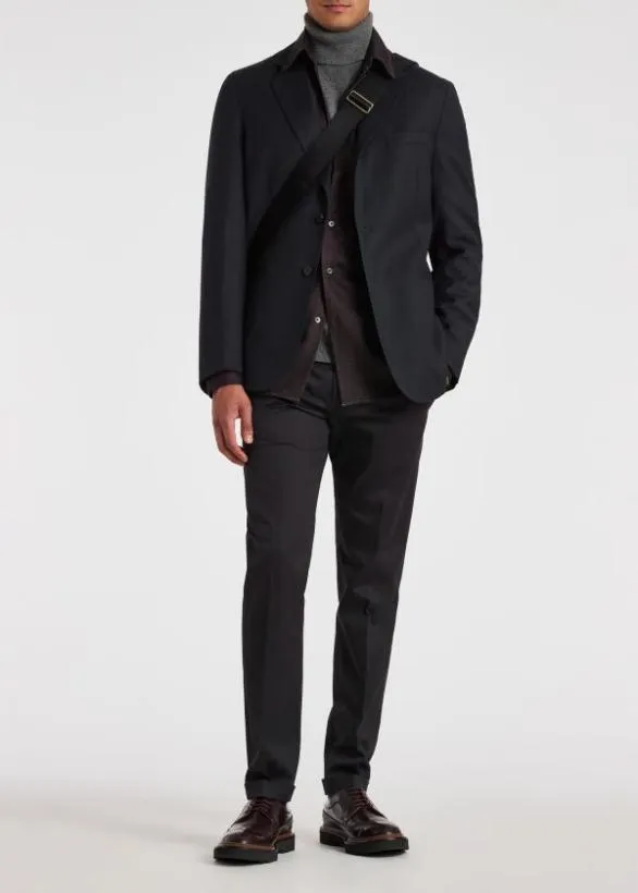 Paul Smith Pants SlimFit StretchCotton Chinos Charcoal Grey 8211 Mens