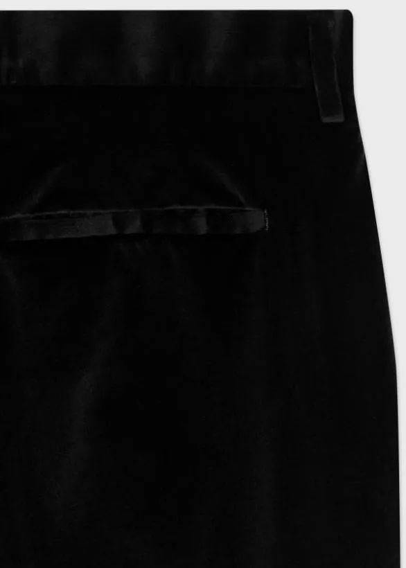 Paul Smith Pants SlimFit Velvet Trousers Black 8211 Mens