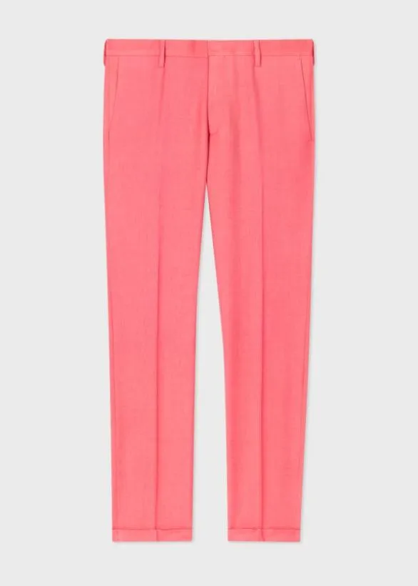 Paul Smith Pants SlimFit Wool Pants Pink 8211 Mens