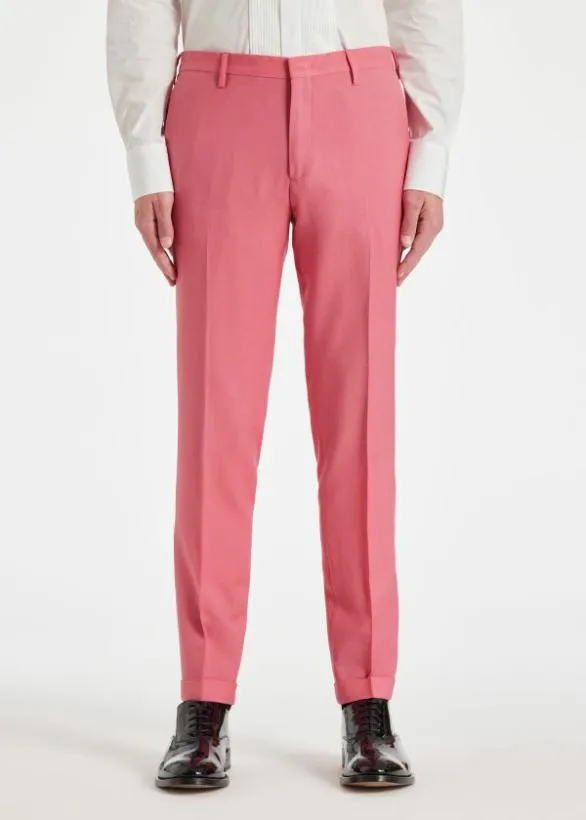 Paul Smith Pants SlimFit Wool Pants Pink 8211 Mens