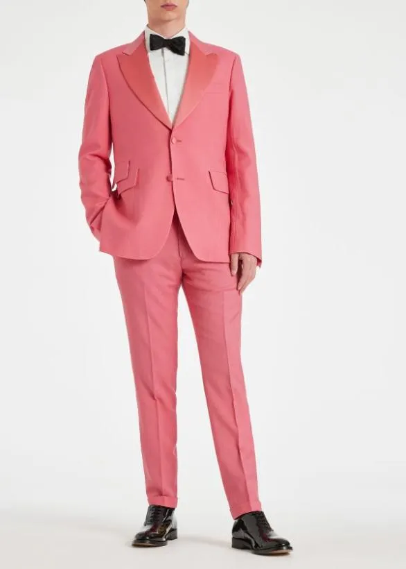 Paul Smith Pants SlimFit Wool Pants Pink 8211 Mens