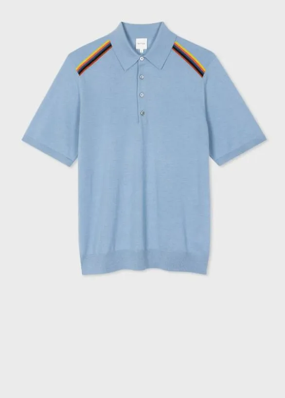Paul Smith Polo Shirts 039Artist Stripe039 Washable Wool Polo Shirt Light Blue 8211 Mens Paul Smith Polo Shirts 039Artist Stripe039 Washable Wool Polo Shirt Light Blue 8211 Mens