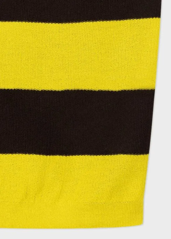 Paul Smith Polo Shirts ColourBlock Stripe Cotton Polo Shirt Multicolour 8211 Mens