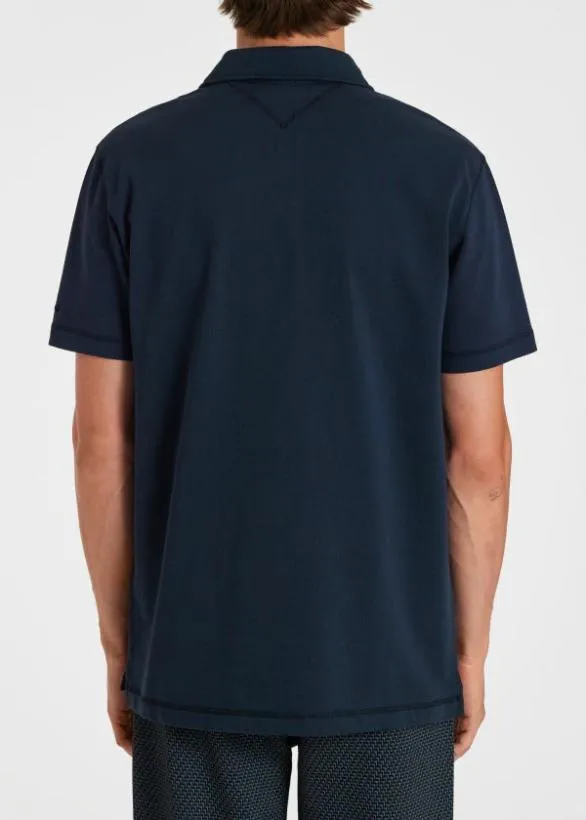 Paul Smith Polo Shirts Organic Cotton Jersey Polo Shirt Navy 8211 Mens