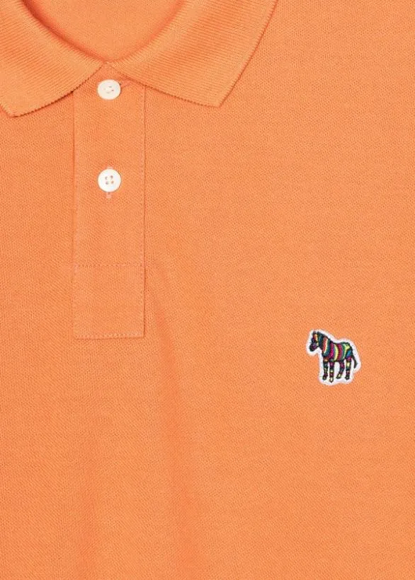 Paul Smith Polo Shirts Organic Cotton Zebra Polo Shirt Orange 8211 Mens