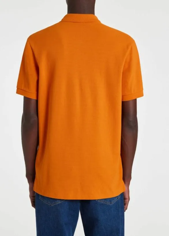 Paul Smith Polo Shirts Organic Cotton Zebra Polo Shirt Orange 8211 Mens