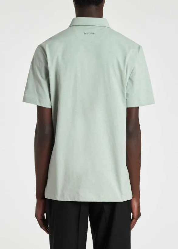 Paul Smith Polo Shirts Polo Shirt With 039Artist Stripe039 Tab Green 8211 Mens