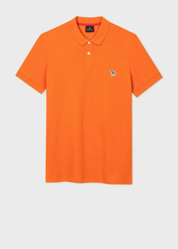 Paul Smith Polo Shirts Zebra Polo Shirt Orange 8211 Mens