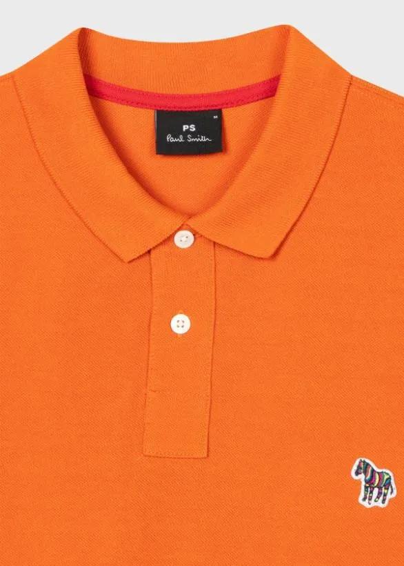 Paul Smith Polo Shirts Zebra Polo Shirt Orange 8211 Mens