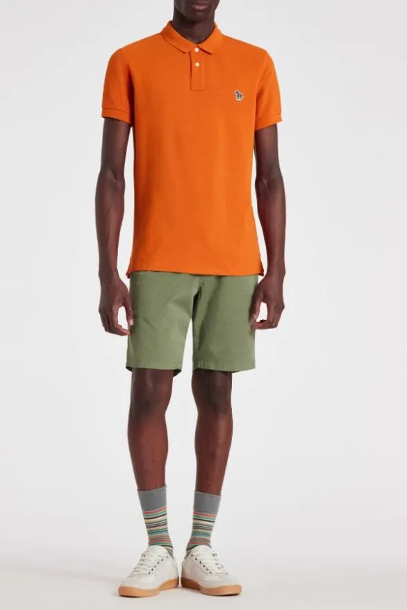 Paul Smith Polo Shirts Zebra Polo Shirt Orange 8211 Mens