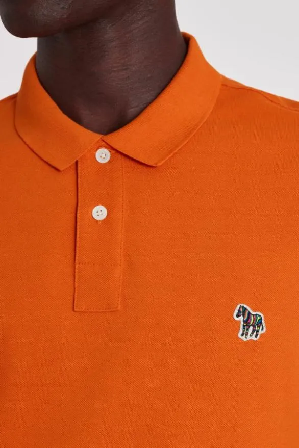 Paul Smith Polo Shirts Zebra Polo Shirt Orange 8211 Mens