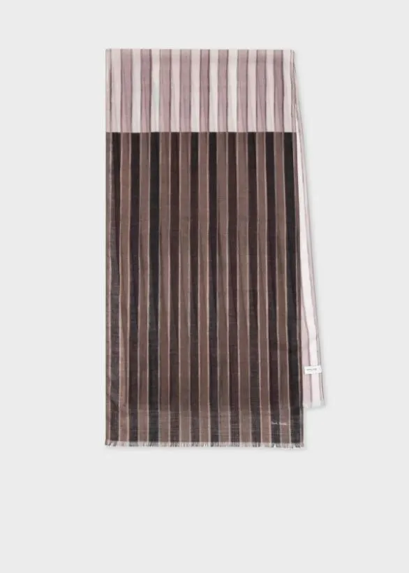 Paul Smith Scarves 039Painted Stripe039 Scarf Pink 8211 Mens