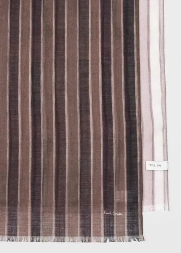 Paul Smith Scarves 039Painted Stripe039 Scarf Pink 8211 Mens