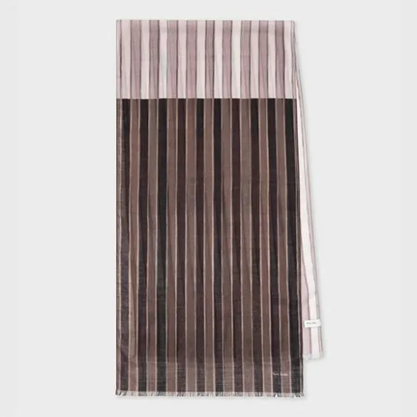 Paul Smith Scarves 039Painted Stripe039 Scarf Pink 8211 Mens
