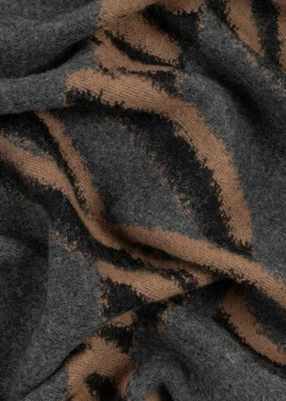 Paul Smith Scarves 039Shadow Logo039 Jacquard WoolBlend Scarf Grey 8211 Mens