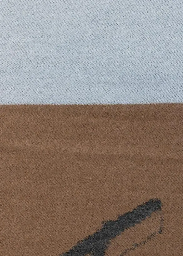 Paul Smith Scarves 039Shadow Logo039 Jacquard WoolBlend Scarf Grey 8211 Mens