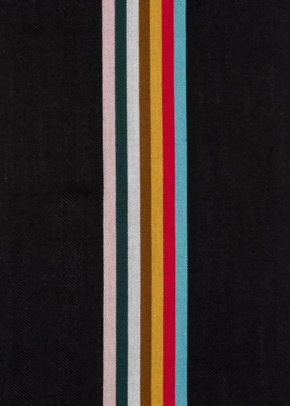 Paul Smith Scarves Central Multi Stripe Scarf Black 8211 Mens