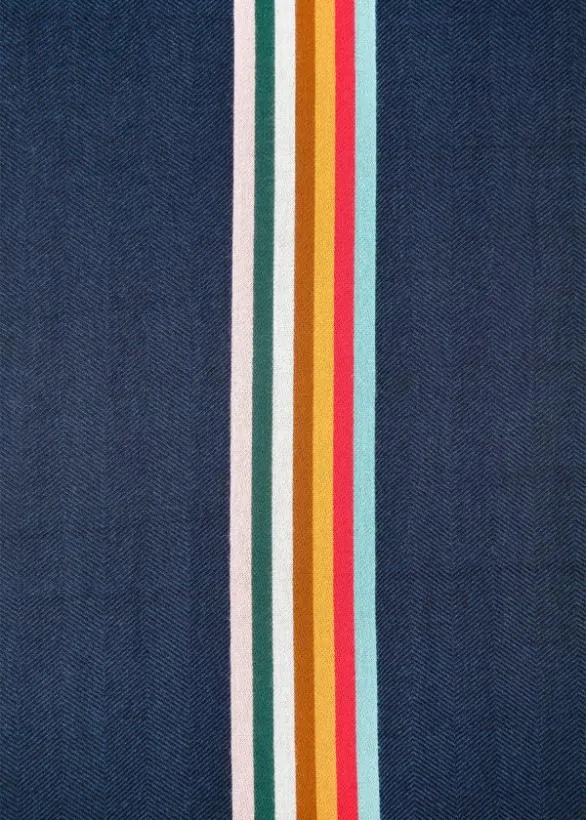 Paul Smith Scarves Central Multi Stripe Scarf Blue 8211 Mens