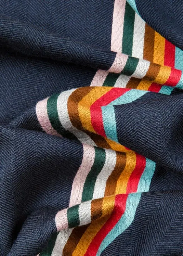 Paul Smith Scarves Central Multi Stripe Scarf Blue 8211 Mens
