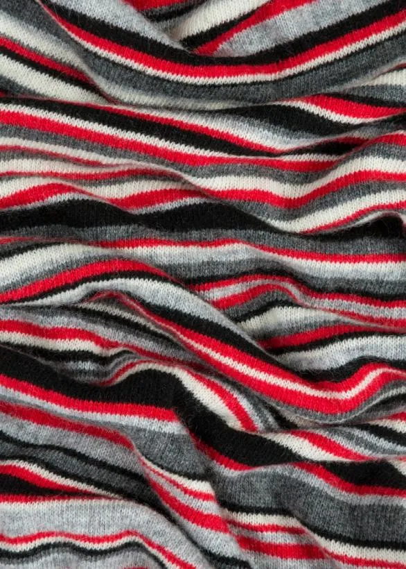 Paul Smith Scarves Paul Smith and Manchester United U2013 Striped WoolCashmere Scarf Red 8211 MensWomens