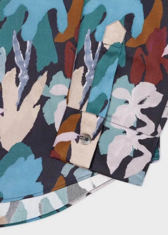 Paul Smith Shirts 039Iris039 Lyocell Shirt Navy 8211 Mens