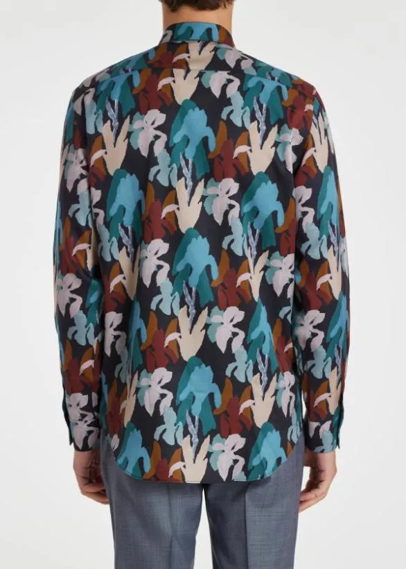 Paul Smith Shirts 039Iris039 Lyocell Shirt Navy 8211 Mens