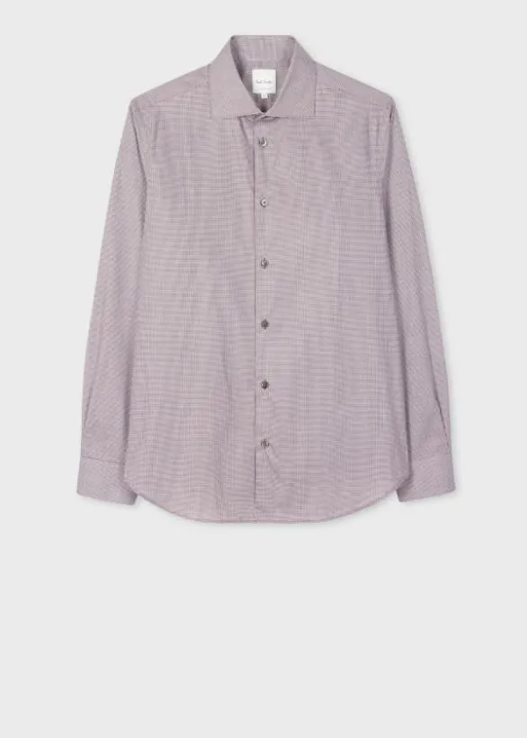 Paul Smith Shirts Brown Mini Gingham Shirt Brown 8211 Mens