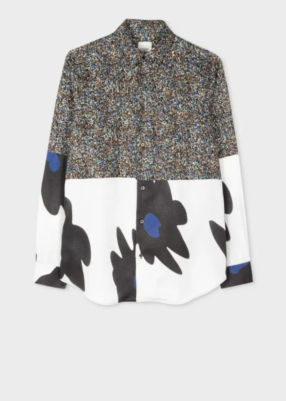Paul Smith Shirts Contrast 039Big Flower039 Shirt Multicolour 8211 Mens