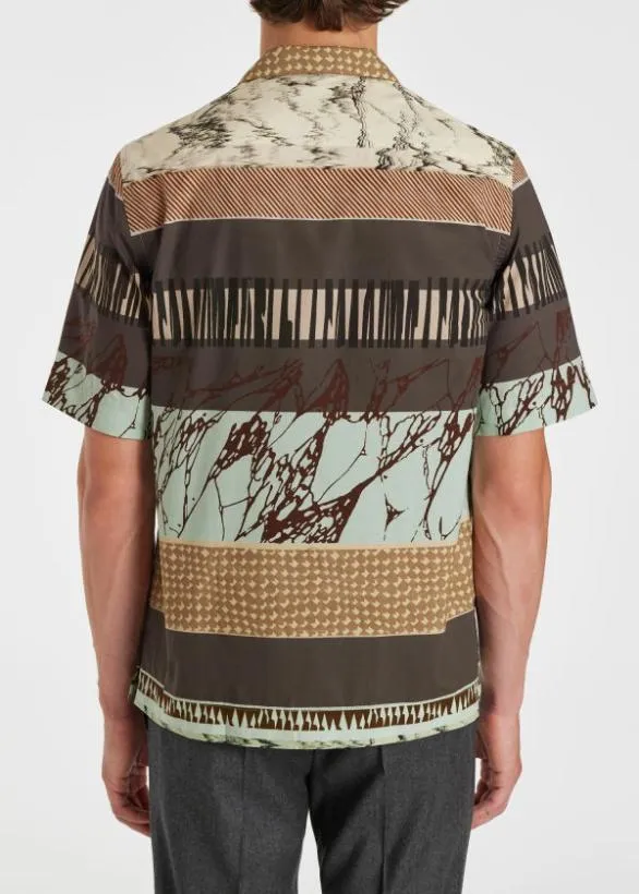 Paul Smith Shirts Cotton 039Assembled Stripe039 Shirt Brown 8211 Mens
